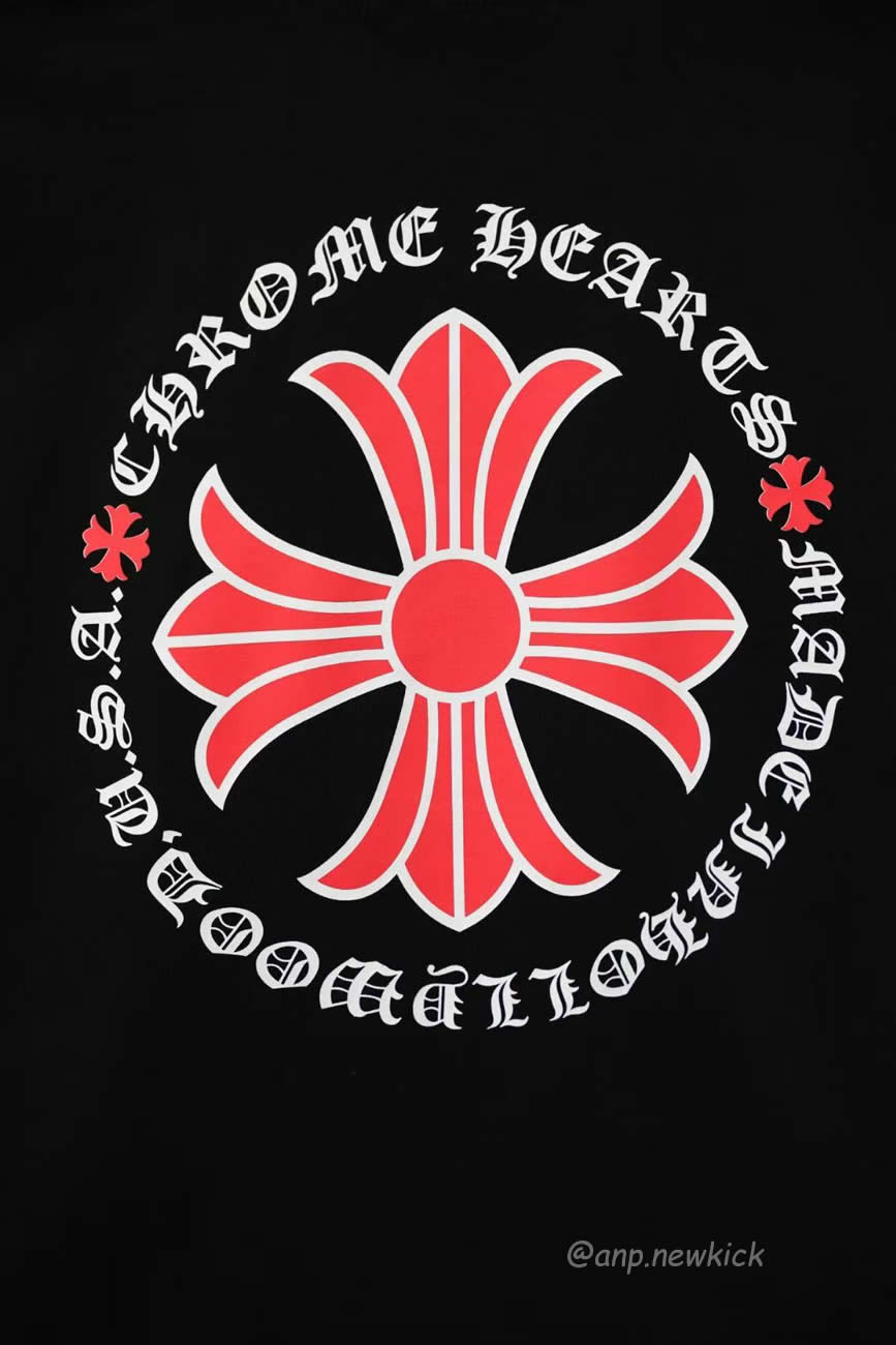 Chrome Hearts Made In Hollywood Plus Cross Black Red T Shirt (6) - www.newkick.vip